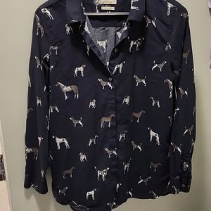 Barbour shirt navy size 10